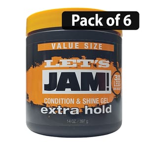 (Pack of 6) Let’s Jam Extra Hold Condition & Shine Gel 14oz