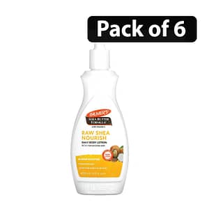 (Pack of 6) Palmers Raw Shea Nourish Daily Body Lotion 400ml