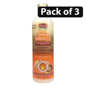 (Pack of 3) African Pride Shea Miracle Sulphate- Free Detangling Shampoo 12oz