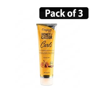 (Pack of 3) Africa's Best Honey & Castor Curls For Natural Curls,Coils & Wave 10oz
