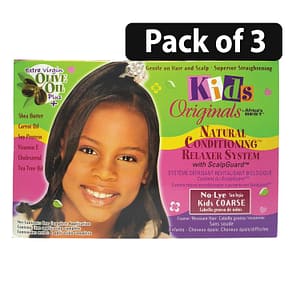 (Pack of 3) Africa’s Best Kids Organics No-Lye Kids Coarse