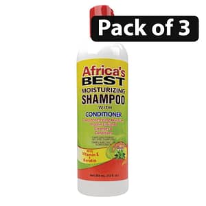 (Pack of 3) Africa’s Best Moisturizing Shampoo with Conditioner 12oz