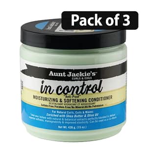 (Pack of 3) Aunt Jackie’s In Control Moisturizing & Softening Conditioner 15oz