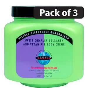 (Pack of 3) Clear Essence Swiss Complex Collagen & Vitamin Body Creme 19oz