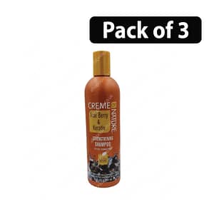 (Pack of 3) Creme Of Nature Acai Berry & Keratin Strengthening Shampoo 12fl.oz