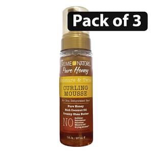 (Pack of 3) Creme Of Nature Pure Honey Curling Mousse 7oz