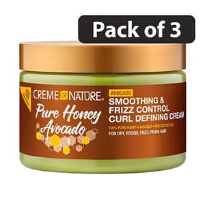 (Pack of 3) Creme Of Nature Pure Honey Hair Food Avocado Curl Defining Cream 11.5oz