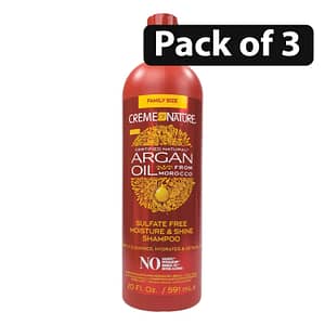 (Pack of 3) Creme of Nature Argan Oil Sulfate-Free Moisture & Shine Shampoo 20oz