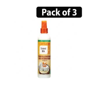 (Pack of 3) Creme of Nature Coconut Milk Detangling Leave -IN Conditioner 250ml