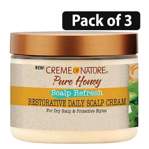 (Pack of 3) Creme of Nature Pure Honey Scalp Refresh Restorative Daily Scalp Cream 4.7oz