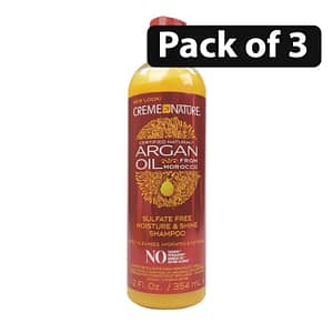 (Pack of 3) Creme of Nature Sulfate-Free Moisturize & Shine Shampoo 12oz