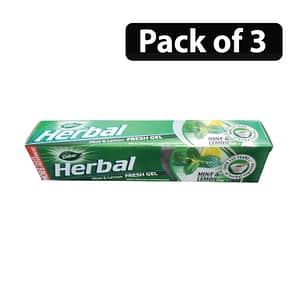 (Pack of 3) Dabur Herbal Toothpaste 130g Gel