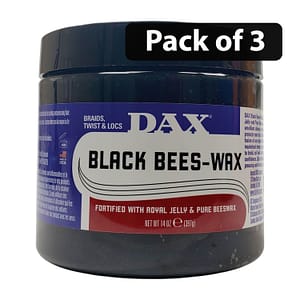 (Pack of 3) Dax Black Bees Wax Fortified With Royal Jelly & Bees Wax 14oz