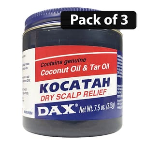 (Pack of 3) Dax Kocatah Dry Scalp Relief with Coconut Tar Oil 7.5oz
