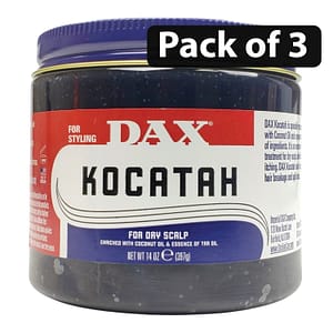 (Pack of 3) Dax Kocatah With Coconut & Tar Oil For Dry Scalp Relief 14oz