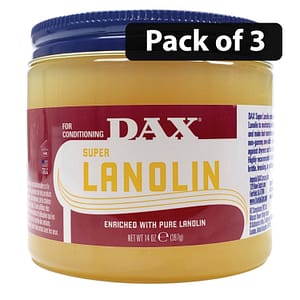 (Pack of 3) Dax Super Lanolin Hair Conditioner with Pure Lanolin 14oz