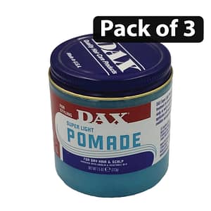 (Pack of 3) Dax Super Light Pomade for Dry Hair & Scalp Treatment 7.5oz (Pack of 3) Dax Super Light Pomade for Dry Hair & Scalp Treatment 7.5oz