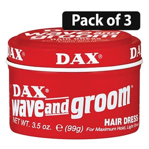 (Pack of 3) Dax Wave And Groom Hair Dress For Maximum Hold 3.5oz