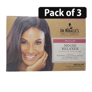 (Pack of 3) Dr. Miracle’s No-Lye Relaxer Regular
