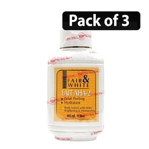 (Pack of 3) Fair & White Body Lotion With AHA Brightening & Moisturising 485ml