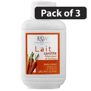 (Pack of 3) Fair & White Paris Lait Carrot Eclaircissant 17oz