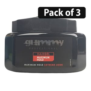 (Pack of 3) Gummy Professional Maximum Hold Extreme Look Hair Gel 500ml