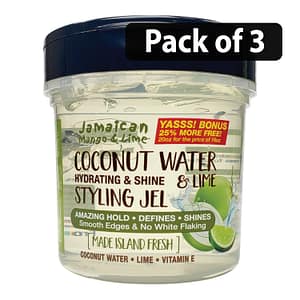 (Pack of 3) Jamaican Mango & Lime Coconut Water Hydrating & Shine Styling gel