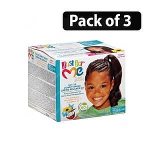 (Pack of 3) Just for Me No-lye Regular Conditioning Creme Relaxer Kit Regular