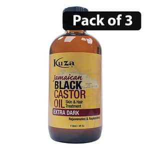 (Pack of 3) Kuza Black Caster Oil Extra Dark 4oz