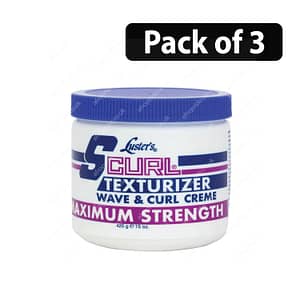 (Pack of 3) Luster’s Scurl Texturizer Wave & Curl Creme Maximum Strength 15oz