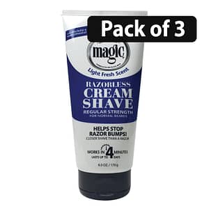 (Pack of 3) Magic Razorless Cream Shave Regular Strength 6oz