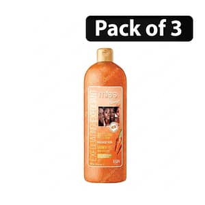 (Pack of 3) Miss White Carrot Gel Douche Exfoliant Tonique Radiant Skin Shower Gel 3.18oz