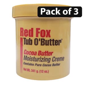 (Pack of 3) Red Fox Tub O’Butter cocoa Butter Moisturizing creme 12oz