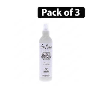 (Pack of 3) Shea Moisture 100% Virgin Coconut Oil Leave-In Treatment 8fl.oz