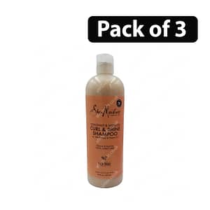 (Pack of 3) Shea Moisture Coconut And Hibicus Curl & Shine Shampoo 16oz