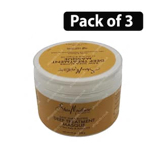 (Pack of 3) Shea Moisture Raw Shea Butter Deep Treatment Masque 12oz
