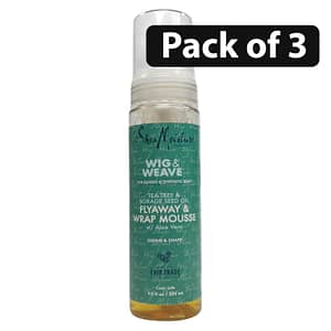 (Pack of 3) Shea Moisture Wig & Weave Flyaway and Wrap Mousse w/ Aloe Vera 7.5oz