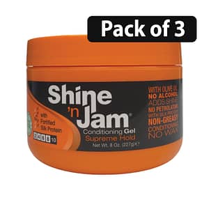 (Pack of 3) Shine ‘n Jam Conditioning Gel Supreme Hold 8oz