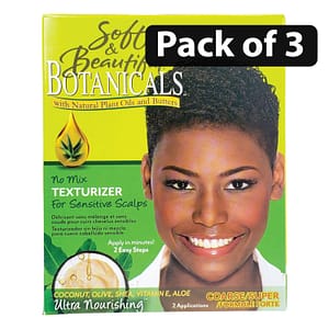 (Pack of 3) Soft & Beautiful Botanicals Texturizer Coarse 2 Applications