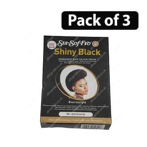 (Pack of 3) Sta-Sof-Fro Shiny Black Permanent Hair Colour Cream