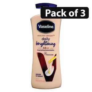 (Pack of 3) Vaseline Non Greasy Daily Brightening Body Lotion 600ml