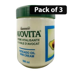 (Pack of 3) Avovita Avocado Oil Skin Creme 500ml