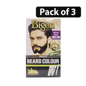 (Pack of 3) Bigen Men's Beard Colour B101