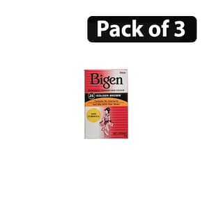 (Pack of 3) Bigen Permanent Powder Hair Colour 26 Golden Brown 6g