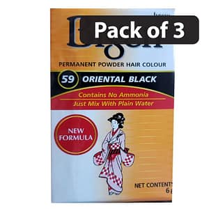 (Pack of 3) Bigen Permanent Powder Hair Colour 59 Oriental Black