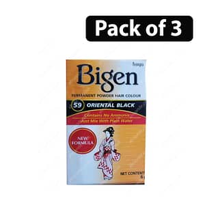 (Pack of 3) Bigen Permanent Powder Hair Colour 59 Oriental Black