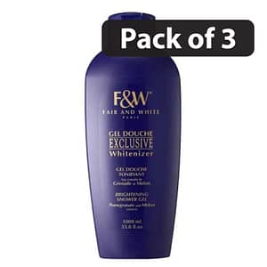 (Pack of 3) Fair And White Exclusive Whitenizer Brightening Shower Gel 1000ml