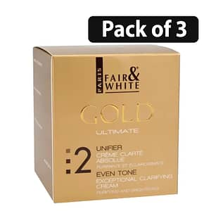 (Pack of 3) Fair & White Paris Gold Ultimate 2 Even Tone Exceptional Clarifying Cream 200ml