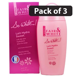 (Pack of 3) Paris Fair & White so White Lait de Soin hydra Sweet 17.6 fl.oz New