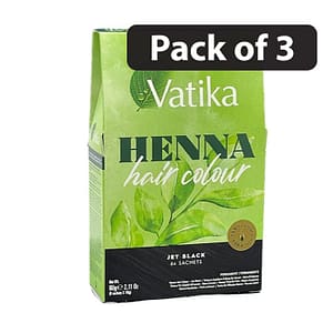 (Pack of 3) Vatika Heena Hair Colour 60g Jet Black